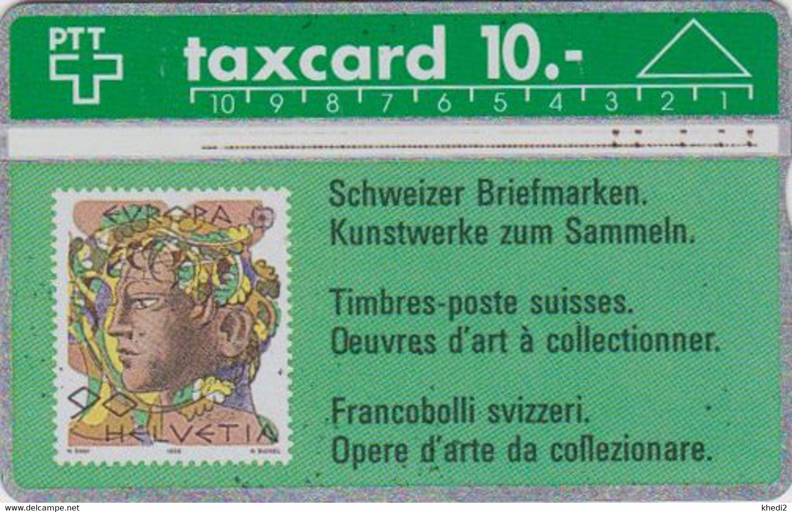 TC Magnétique L&G SUISSE - TIMBRE EUOPA PEINTURE Femme - STAMP With Woman On Phonecard SWITZERLAND - Card - 191 - Sellos & Monedas