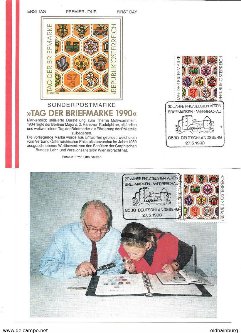 6043u: Övebria 1990 Belegsammlung Deutschlandsberg Mit Allen Sonderstempeln Kuverts & Maxicards, Selten - Deutschlandsberg