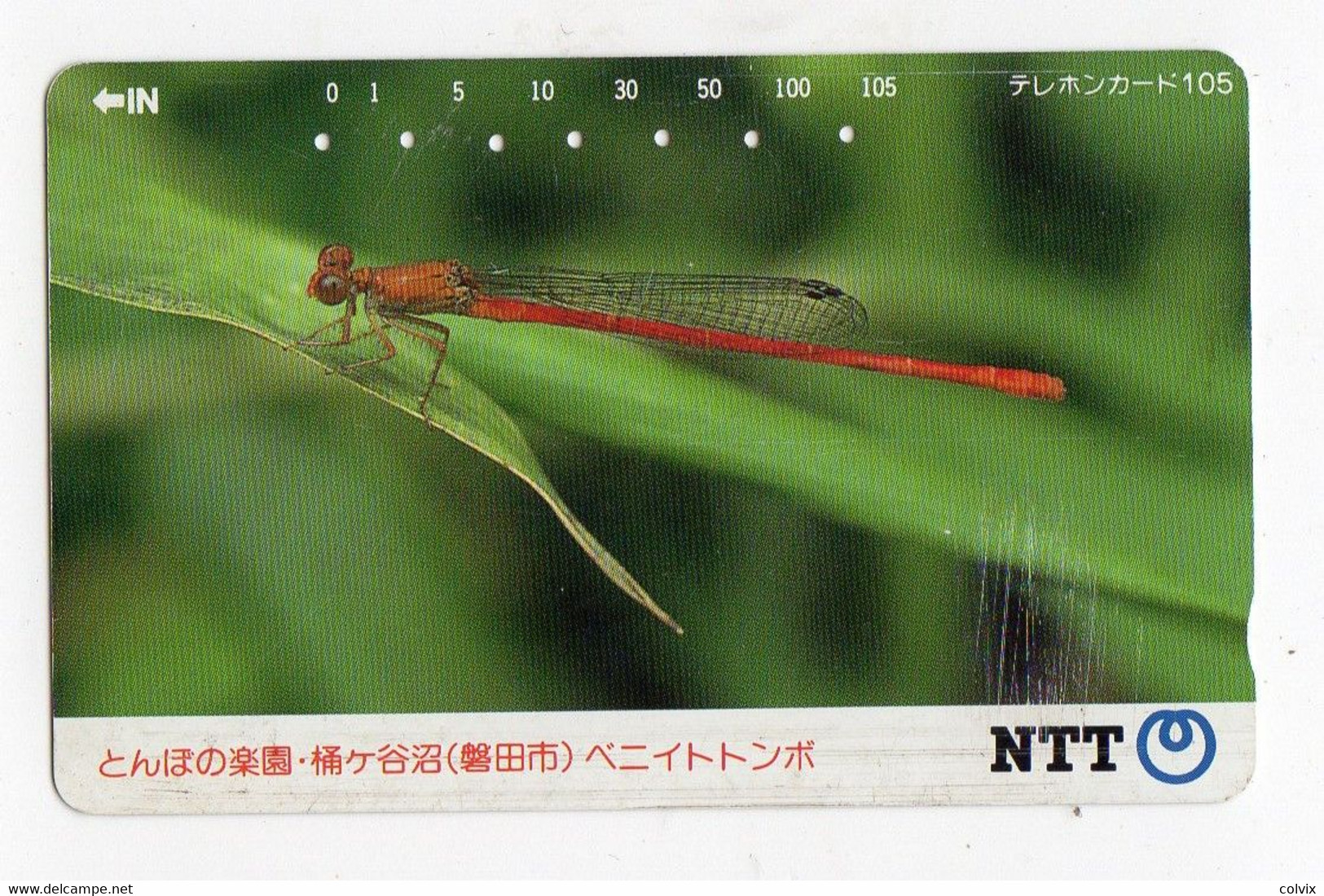 TELECARTE JAPON INSECTE LIBELLULE - Other & Unclassified