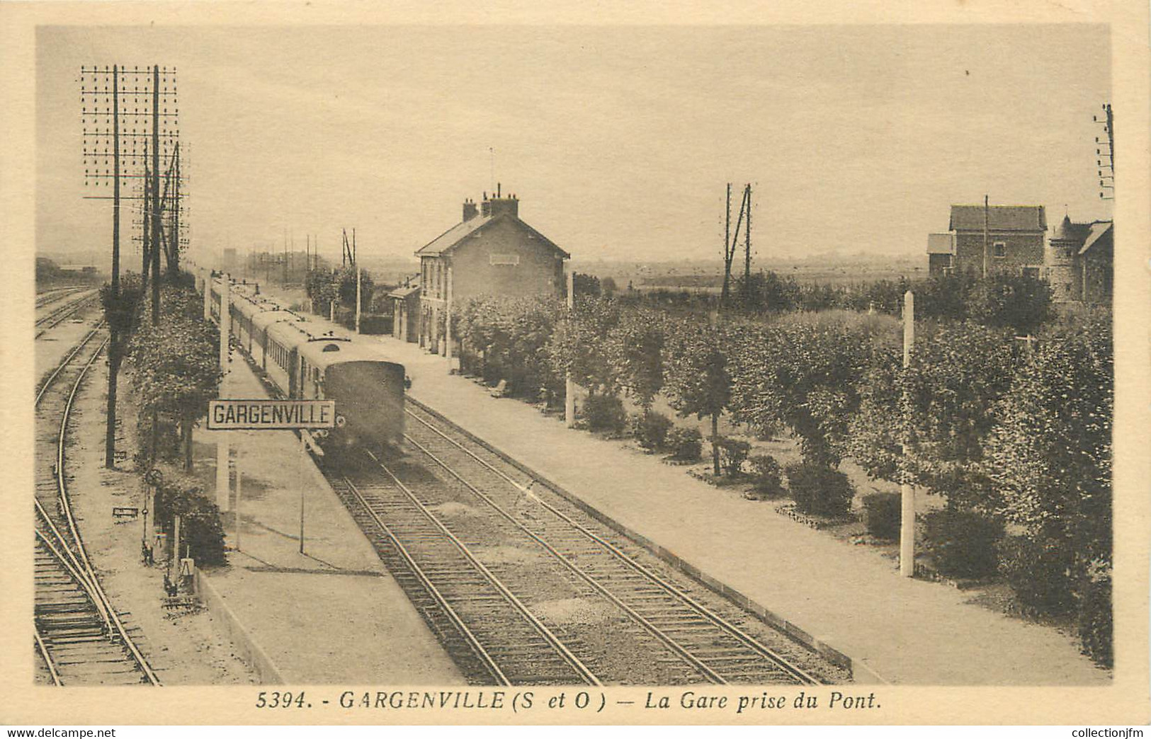 / CPA FRANCE 78 "Gargenville, La Gare Prise Du Pont" - Gargenville