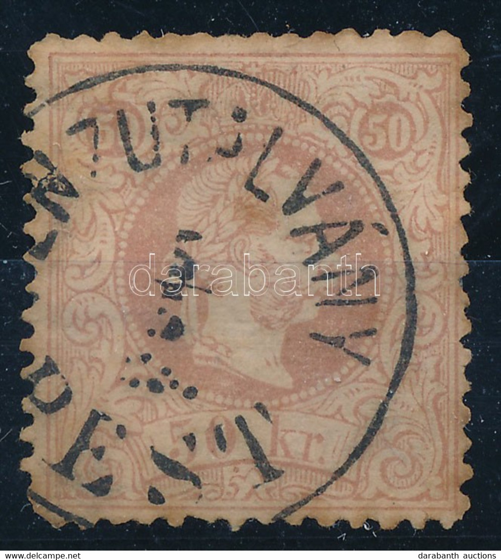 O 1867 50kr "(PÉ)NZUTALVÁNY PEST" (180.000) (elvékonyodás, Barnulás / Thin Paper, Brownish) - Altri & Non Classificati