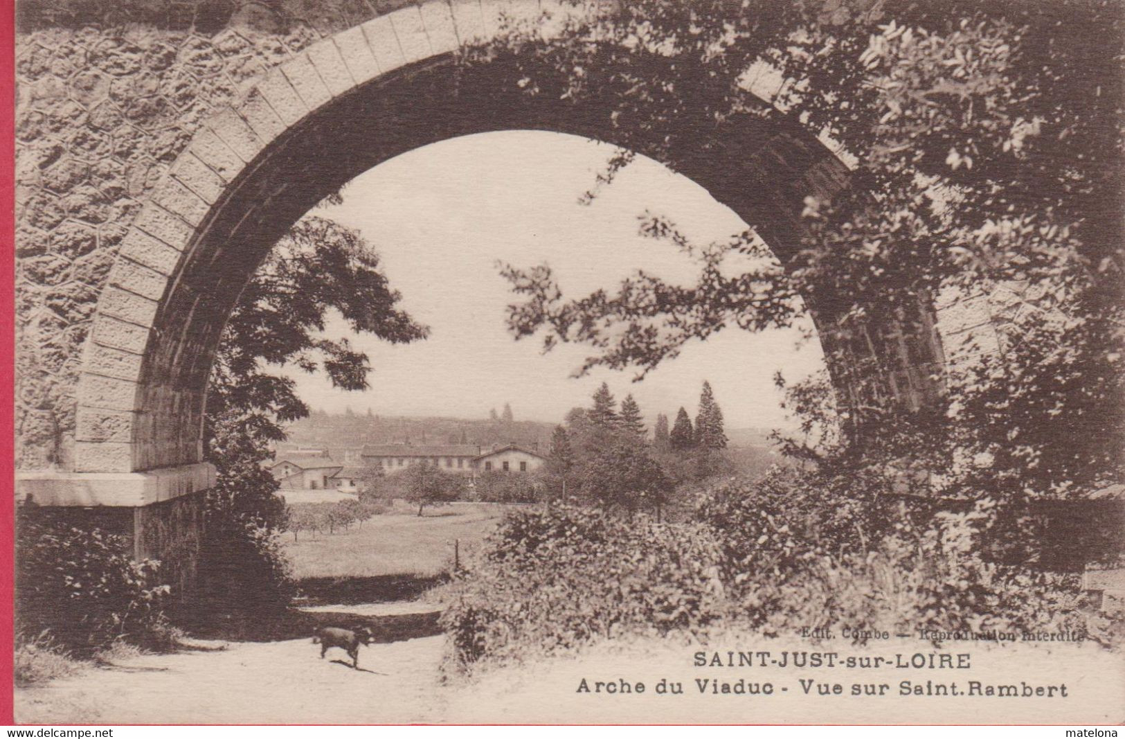 LOIRE SAINT JUST SUR LOIRE ARCHE DU VIADUC VUE SUR SAINT RAMBERT - Saint Just Saint Rambert