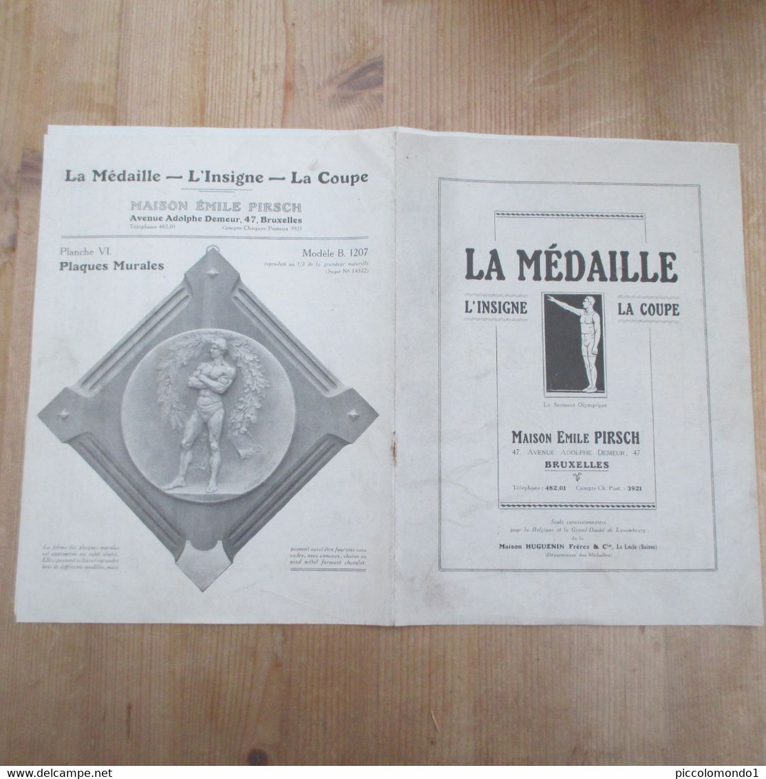 La Médaille L'insigne La Coupe  Emile Pirsch Bruxelles 1920 - Other & Unclassified