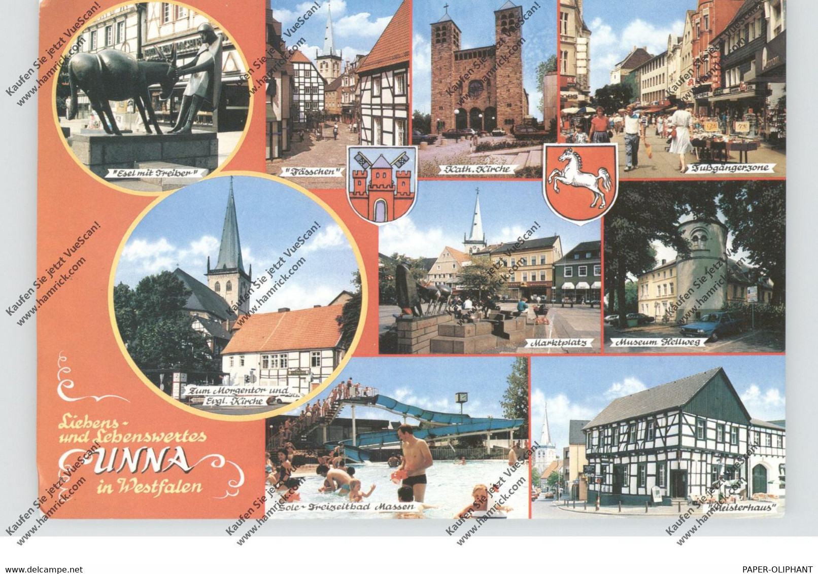 4750 UNNA, Mehrbild-AK, Stadtwappen - Unna