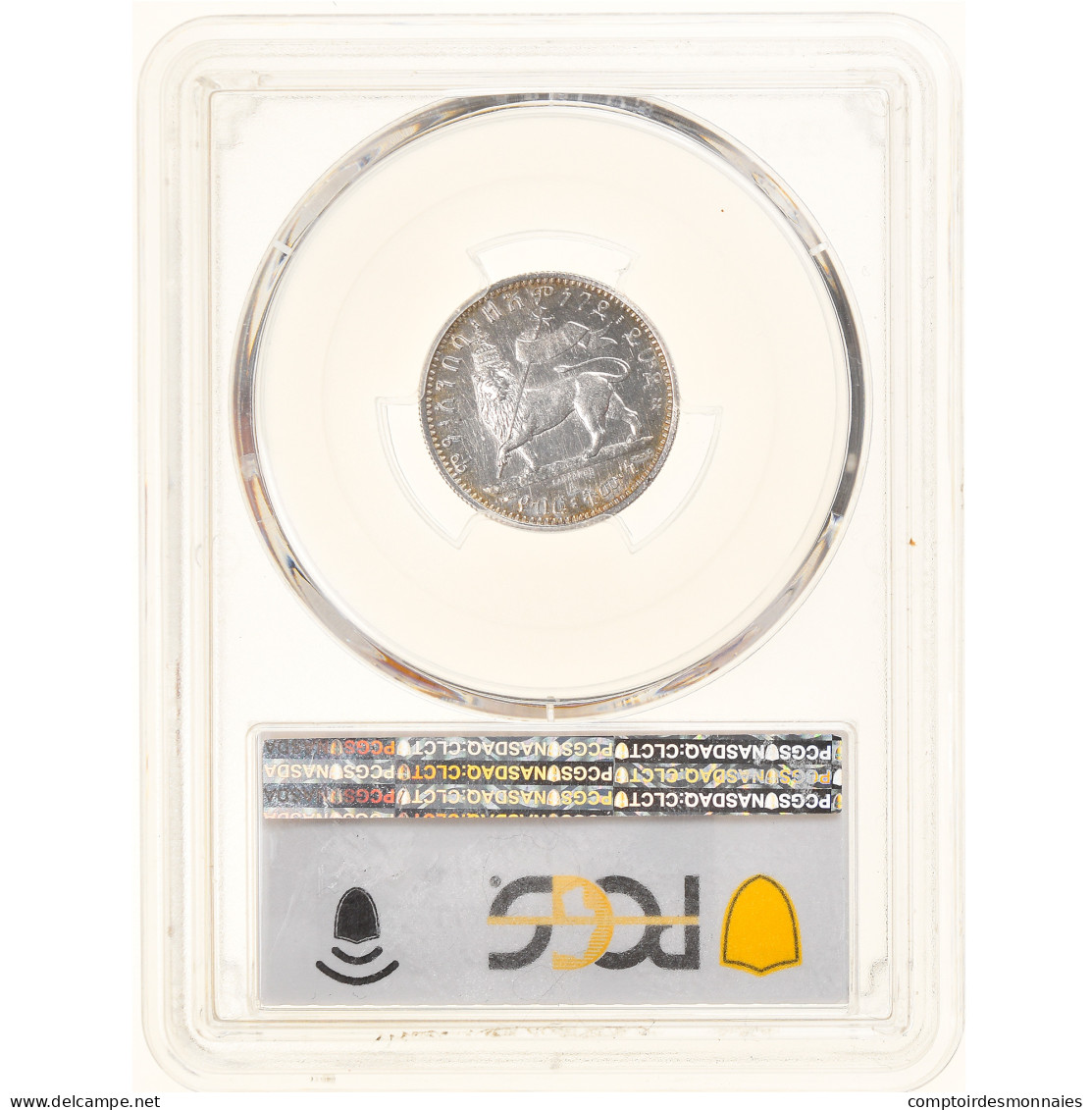 Monnaie, Éthiopie, Menelik II, 1/8 Birr, 1895 (EE 1887), Paris, PCGS, SP63 - Ethiopië