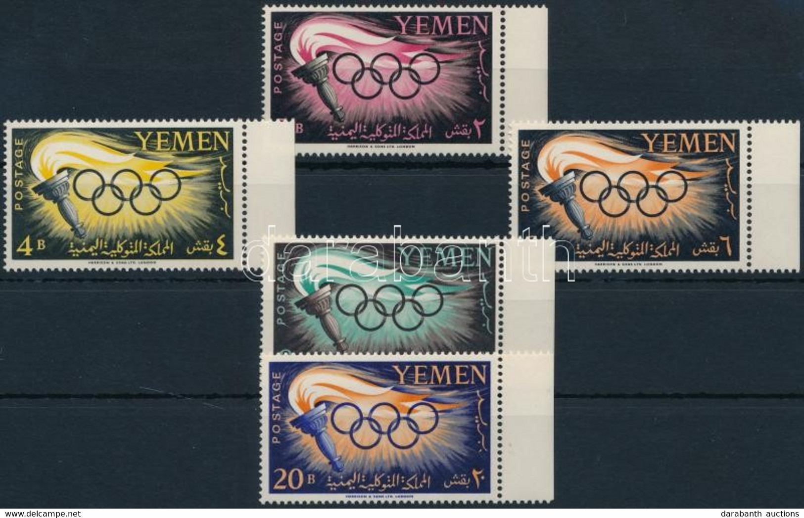 ** 1960 Nyári Olimpia ívszéli Sor Mi 200-204 - Otros & Sin Clasificación