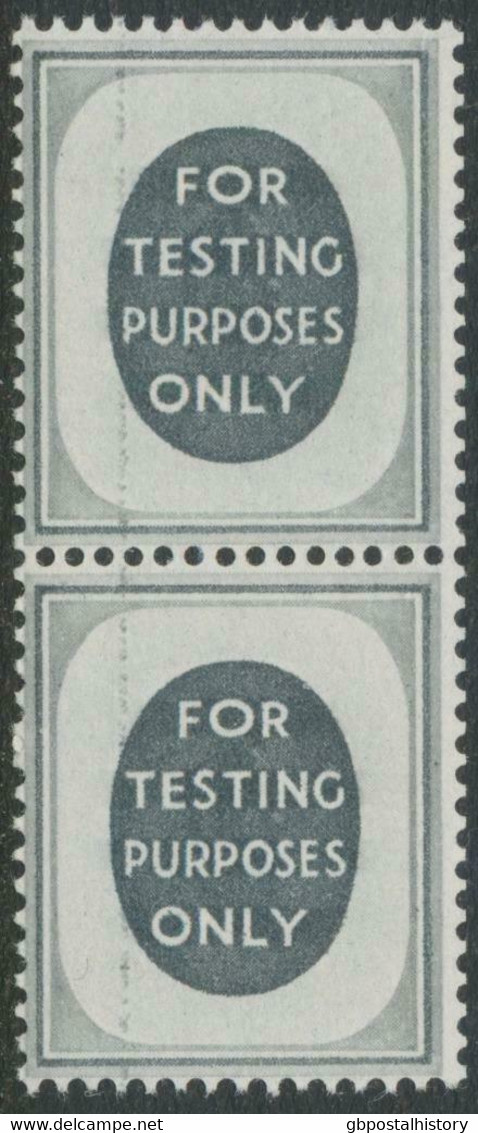 GB FOR TESTING PURPOSES ONLY Vertical Strip Of Two U/M TESTING Stamps VARIETIES - Errors, Freaks & Oddities (EFOs