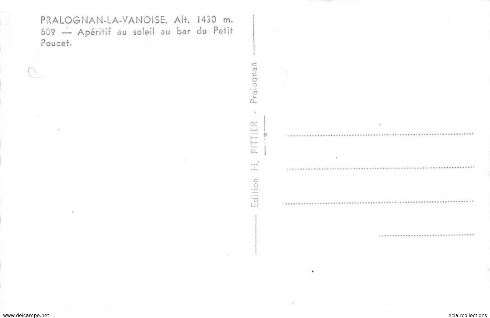 Pralognan La Vanoise          73      Apéritif Au Soleil Bar Du Petit Poucet      (voir Scan) - Pralognan-la-Vanoise