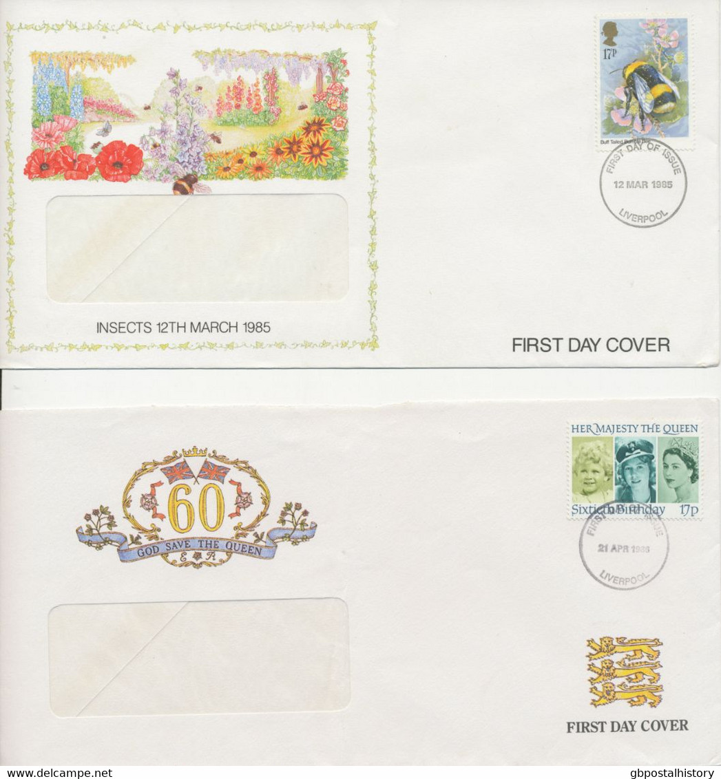GB 1972/88 11 Different FDC‘s All With FDI LIVERPOOL (including Different Types) - 1971-1980 Dezimalausgaben