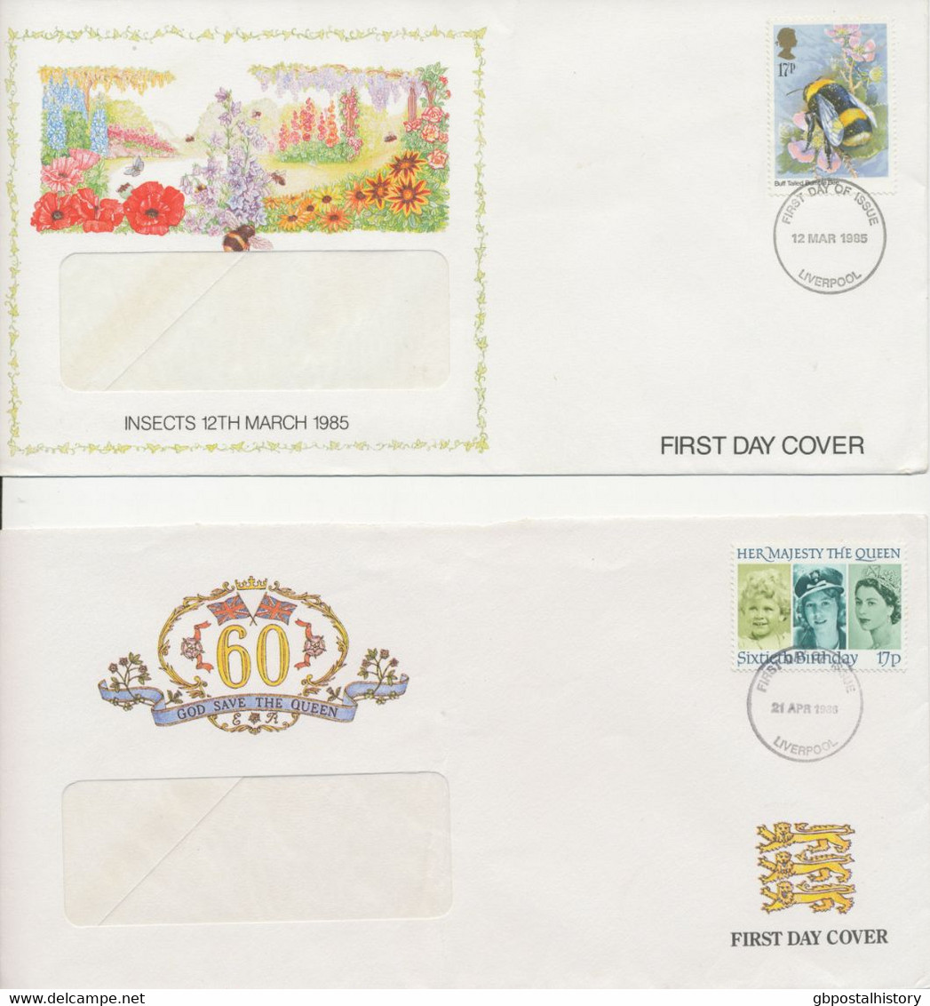 GB 1972/88 11 Different FDC‘s All With FDI LIVERPOOL (including Different Types) - 1971-1980 Decimal Issues