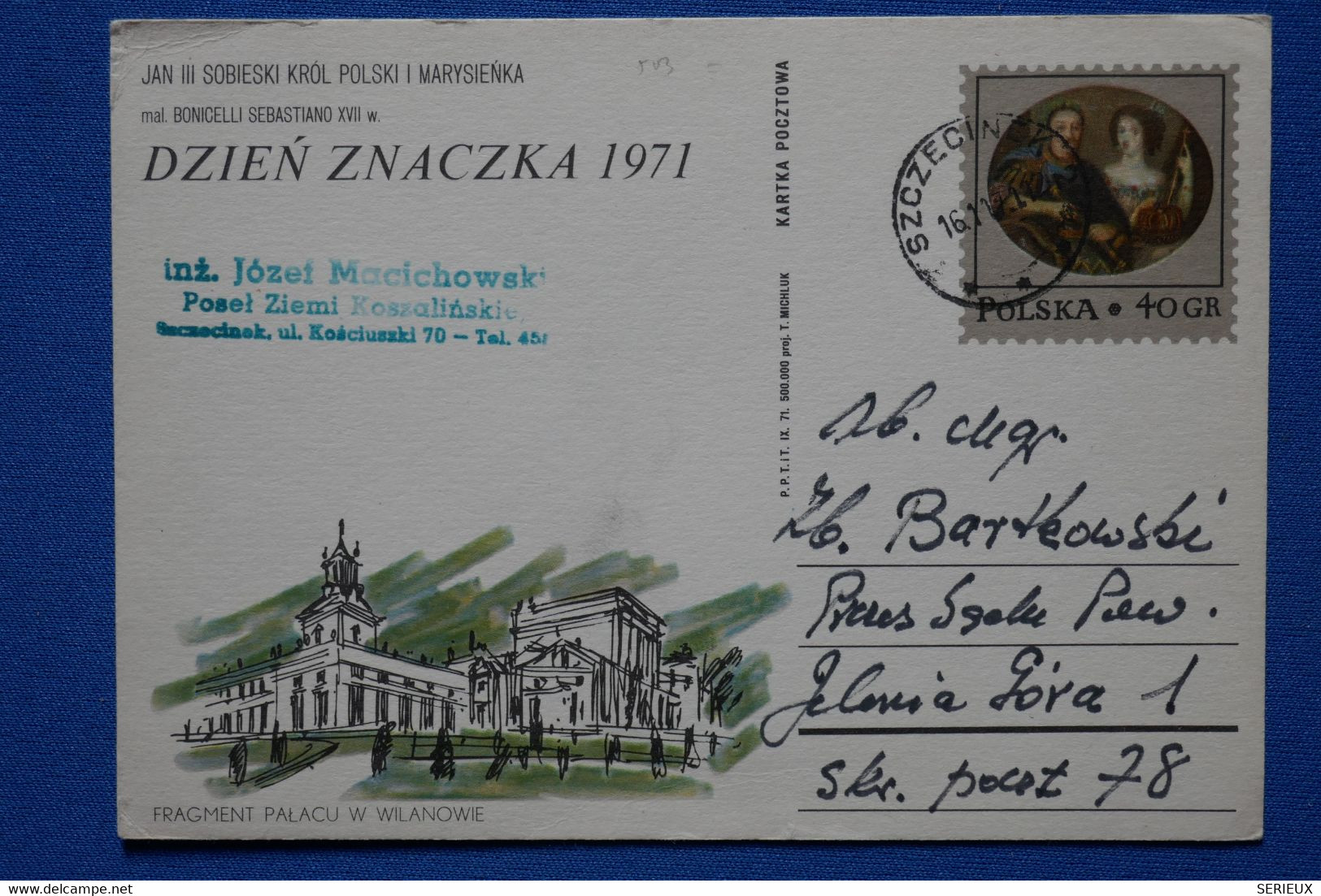 O11 POLOGNE BELLE CARTE 1971 VOYAGEE  SZCZECINEK POUR   + AFFRANCH. PLAISANT .A VOIR - Otros & Sin Clasificación