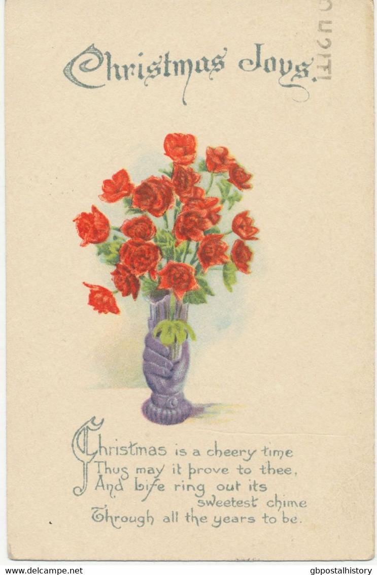 GB 1925 BRISTOL BRITISH GOODS ARE BEST Superb Slogan On Christmas Postcard - Storia Postale