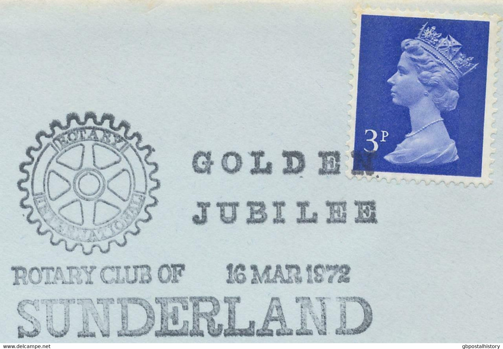 GB SPECIAL EVENT POSTMARKS 1970 GOLDEN JUBILEE ROTARY CLUB OF SUNDERLAND - Storia Postale