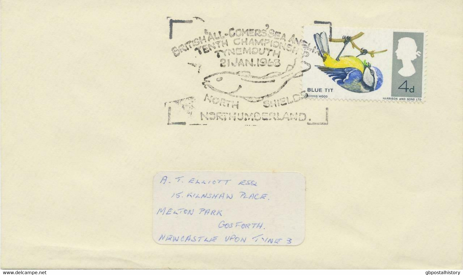 GB SPECIAL EVENT POSTMARKS 1968 BRITISH 'ALL COMERS' SEA ANGLING TENTH CHAMPIONSHIP TYNEMOUTH NORTH SHIELDS NORTHUMBERLA - Storia Postale