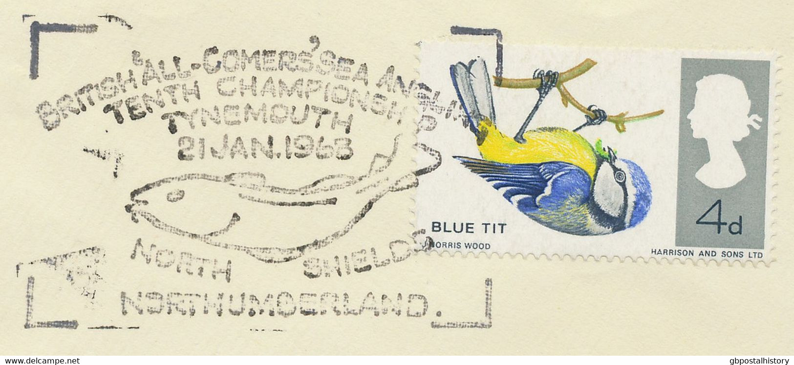 GB SPECIAL EVENT POSTMARKS 1968 BRITISH 'ALL COMERS' SEA ANGLING TENTH CHAMPIONSHIP TYNEMOUTH NORTH SHIELDS NORTHUMBERLA - Storia Postale