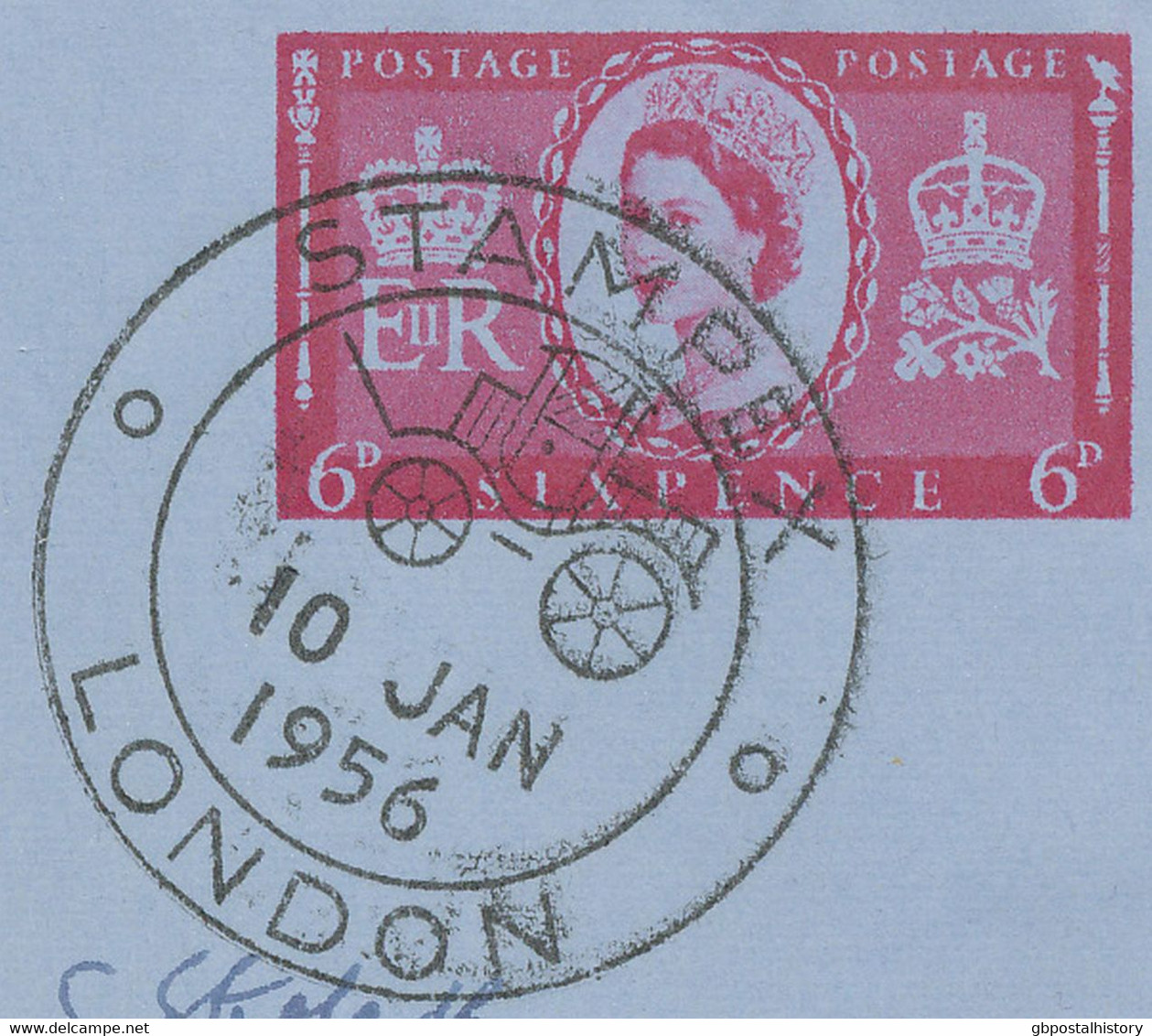 GB SPECIAL EVENT POSTMARKS 1956 STAMPEX LONDON On Superb QEII 6 D Air Letter To USA​ - Storia Postale