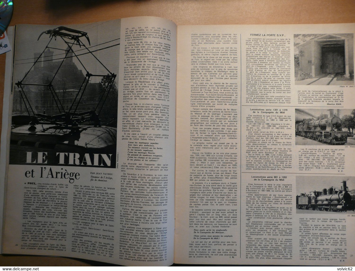 Vie du Rail 1186 mars 1969 Ariège foix pamiers mirepoix unac lérida  montségur tarascon  montgailhard prayols 40 pages