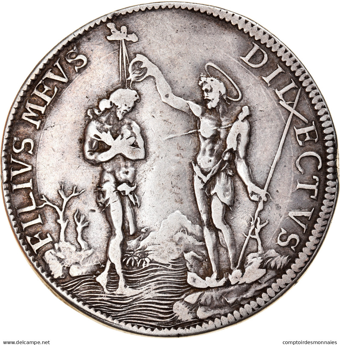 Monnaie, États Italiens, Cosimo III De'Medici, Piastre, 1677, Firenze, Rare - Monnaies Féodales