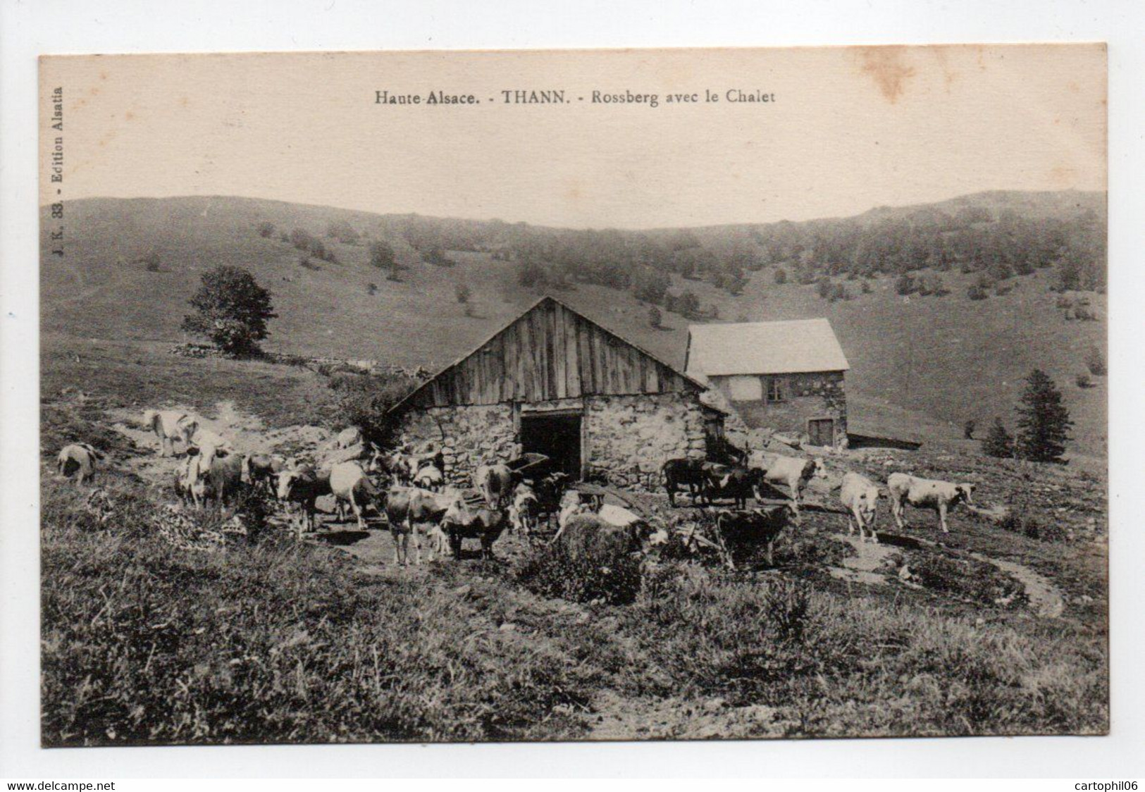 - CPA THANN (68) - Rossberg Avec Le Chalet 1918 - Edition J. K. N° 33 - - Thann