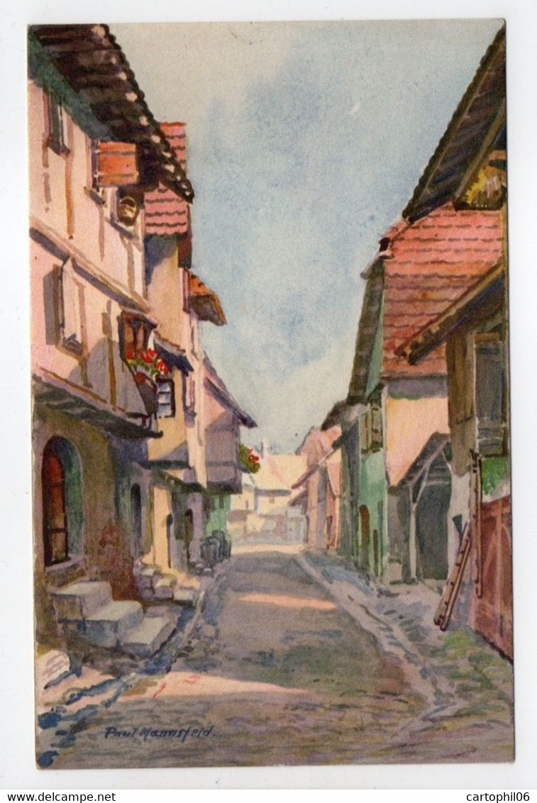 - CPA EGUISHEIM (68) - Le Village - Dessin Paul Mannsfeld 405 - - Altri & Non Classificati