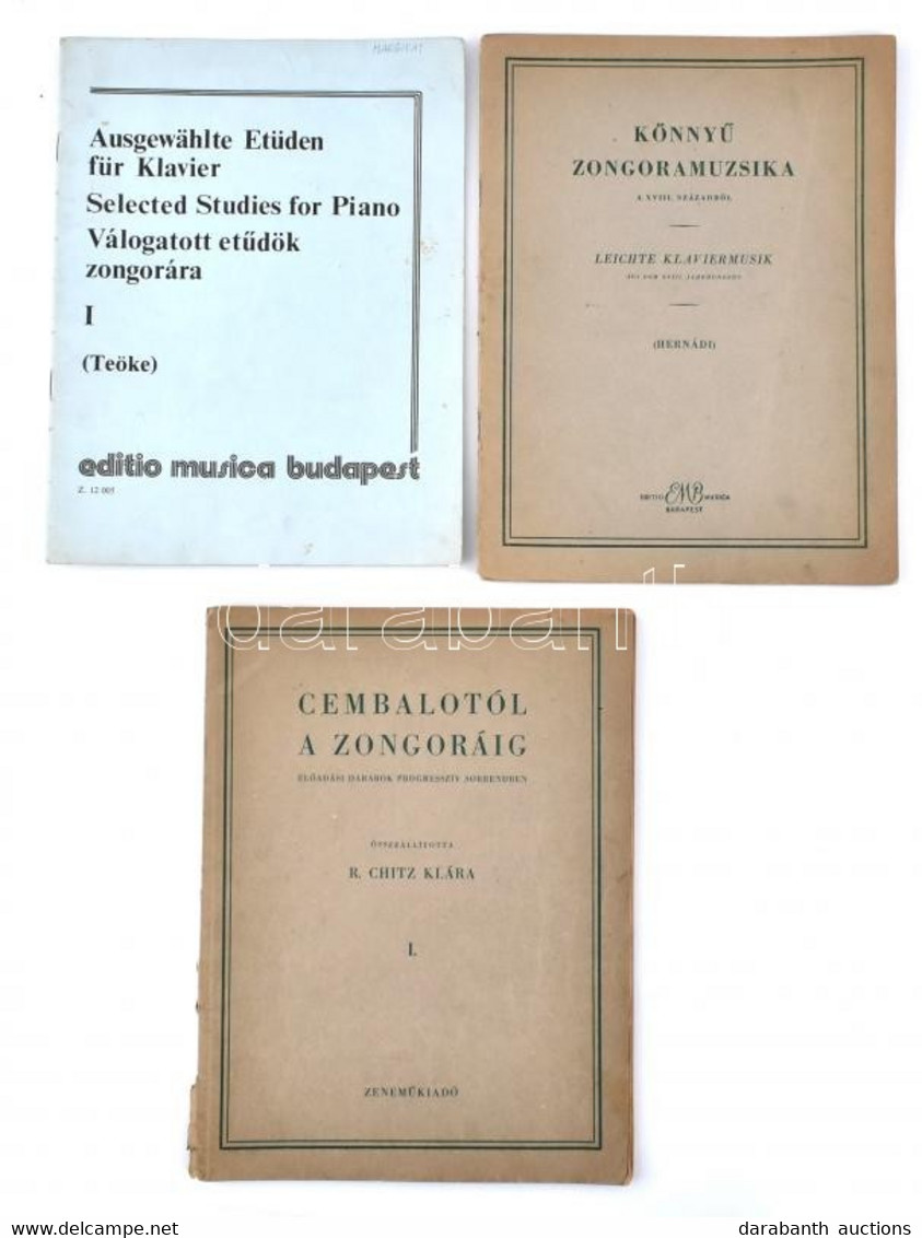 Cembalotól A Zongoráig. Előadási Darabok Progresszív Sorrendben. Összeállította: R. Chitz Klára. Bp., 1959, Zeneműkiadó  - Otros & Sin Clasificación