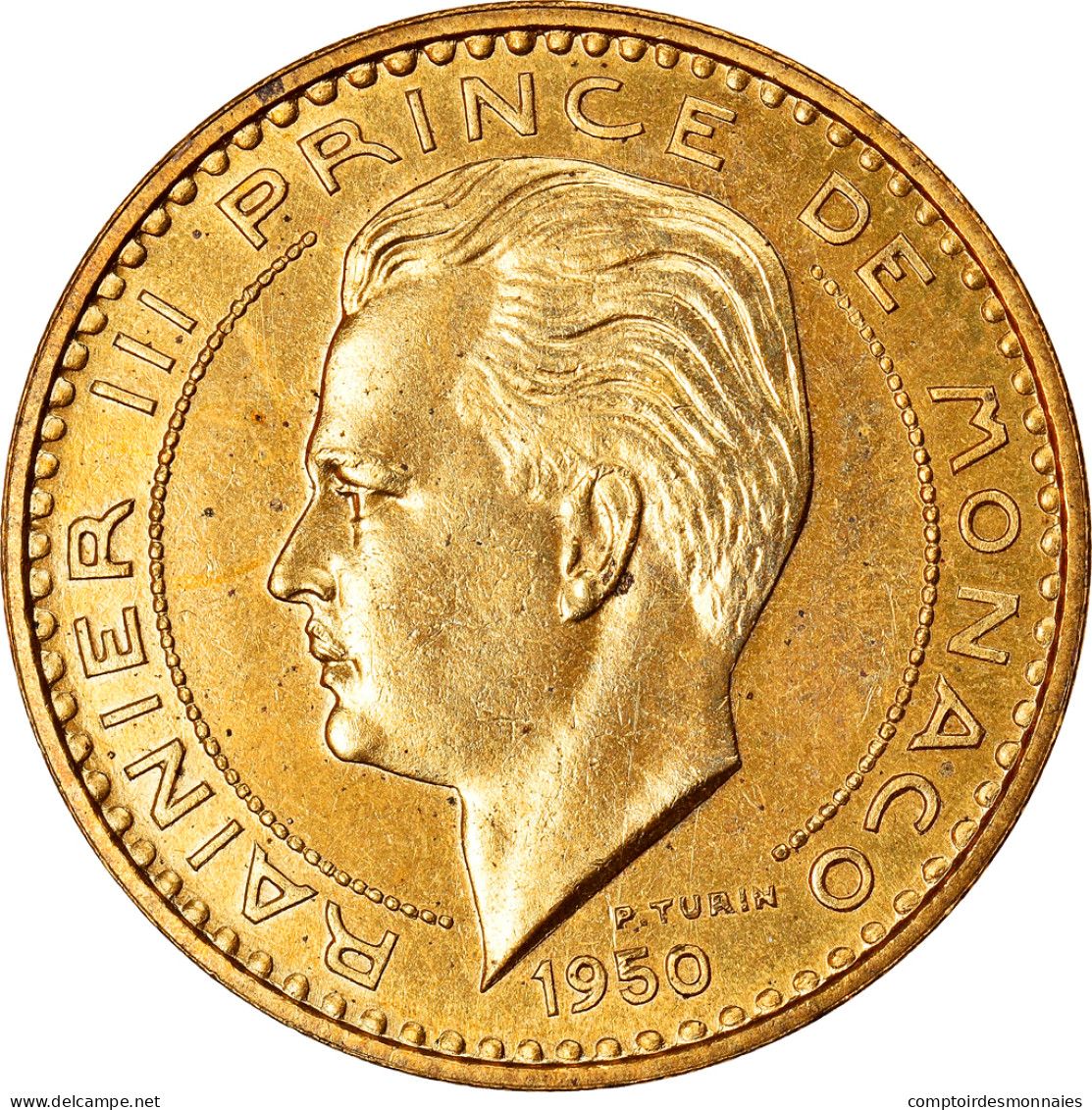 Monnaie, Monaco, Rainier III, 20 Francs, 1950, Paris, ESSAI, SPL+ - 1949-1956 Oude Frank