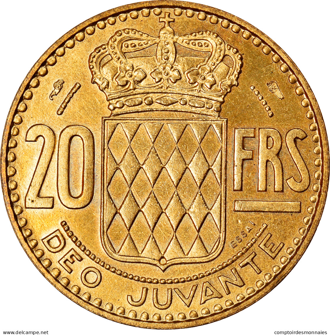 Monnaie, Monaco, Rainier III, 20 Francs, 1950, Paris, ESSAI, SPL+ - 1949-1956 Anciens Francs