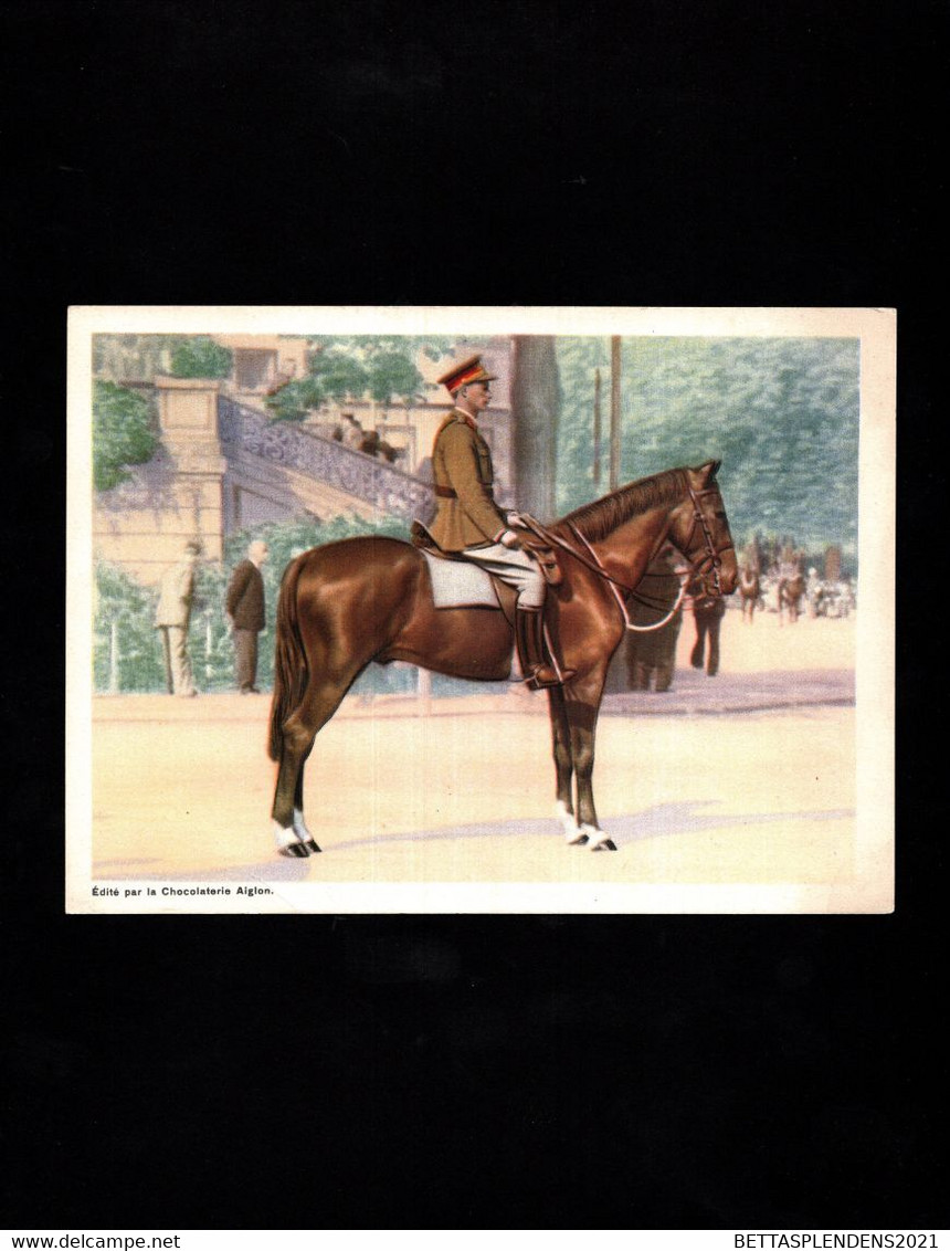 Chocolaterie AIGLON - N°26 Le Roi Assiste (à Cheval) à Spa Au Défilé Des Troupes Après Les Grandes Manœuvres Militaires - Aiglon