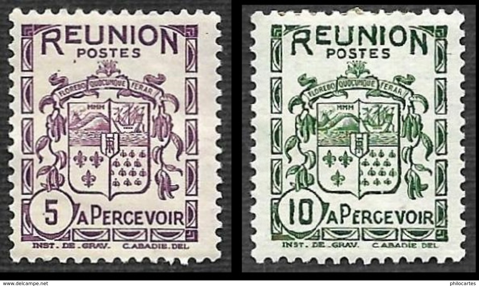 REUNION   1933  - TAXE  16 - 17 - Timbres-taxe