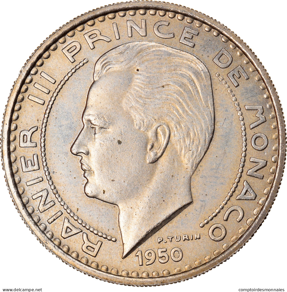 Monnaie, Monaco, 100 Francs, 1950, FDC, Copper-nickel, Gadoury:MC 142, KM:E33 - 1949-1956 Francos Antiguos