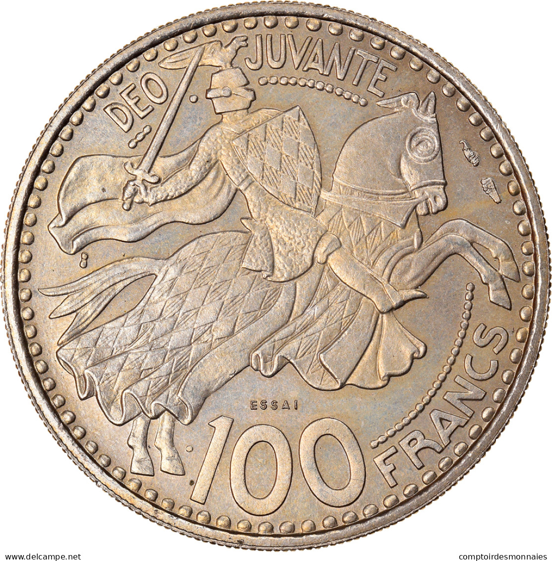 Monnaie, Monaco, 100 Francs, 1950, FDC, Copper-nickel, Gadoury:MC 142, KM:E33 - 1949-1956 Old Francs