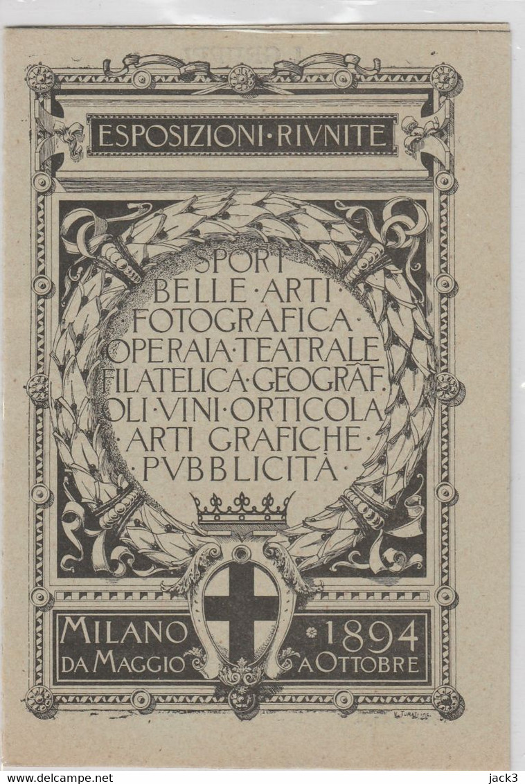 Brochure - Esposizioni Riunite - Milano  1894 - Ausstellungen