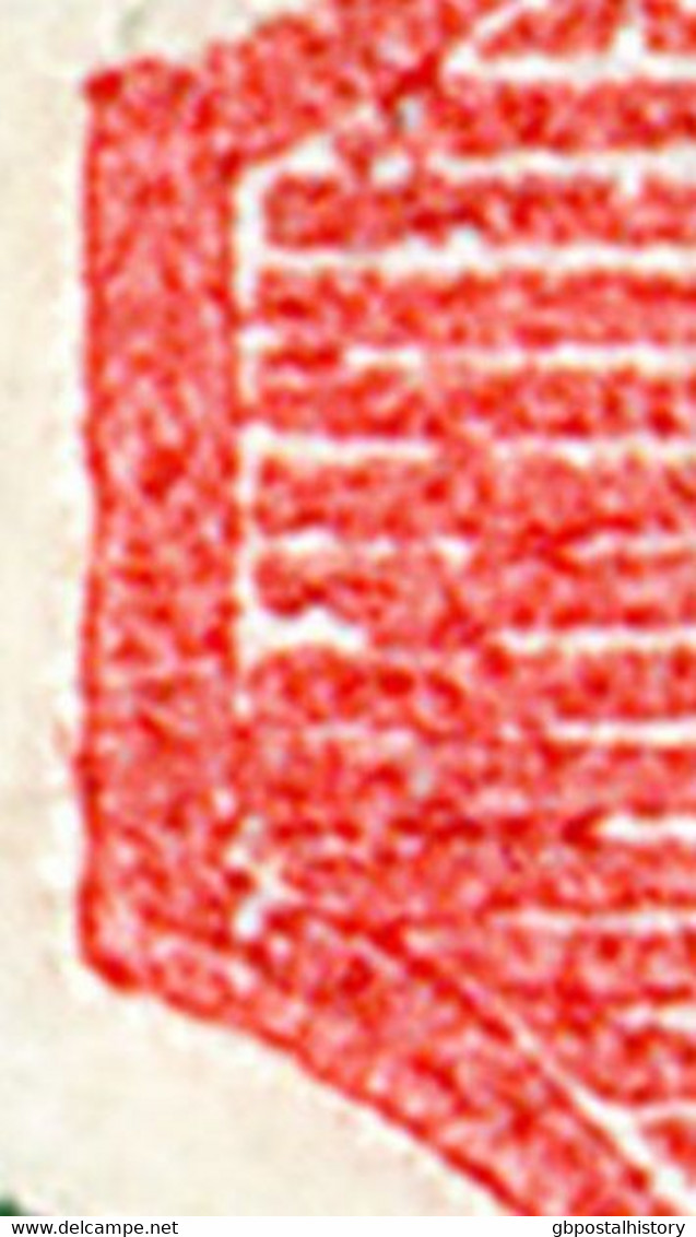 GB 1912 King Edward VII. 2d Black-green / Carmine Red Somerset VFU MAJOR VARIETY - Variétés, Erreurs & Curiosités