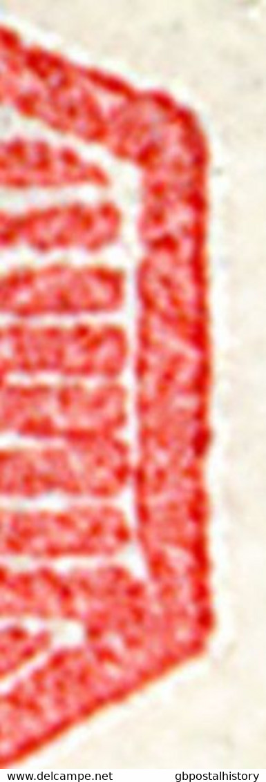 GB 1912 King Edward VII. 2d Black-green / Carmine Red Somerset VFU MAJOR VARIETY - Varietà, Errori & Curiosità