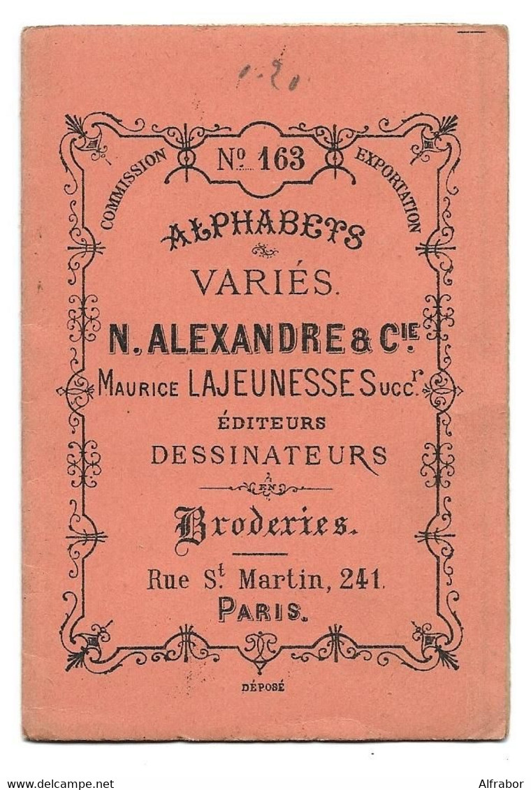 ALPHABETS VARIES - Début XXème - N. ALEXANDRE & Cie, PARIS Editeurs Dessinateurs - Broderies - Point De Croix -Mode - Mode