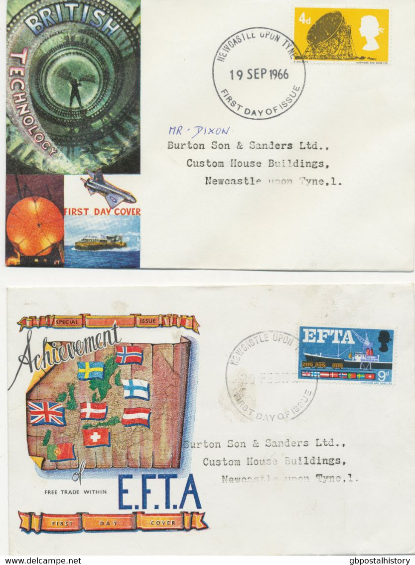 GB 1966/74 15 Different FDC‘s All With FDI NEWCASTLE UPON TYNE (Types) - 1952-1971 Pre-Decimal Issues