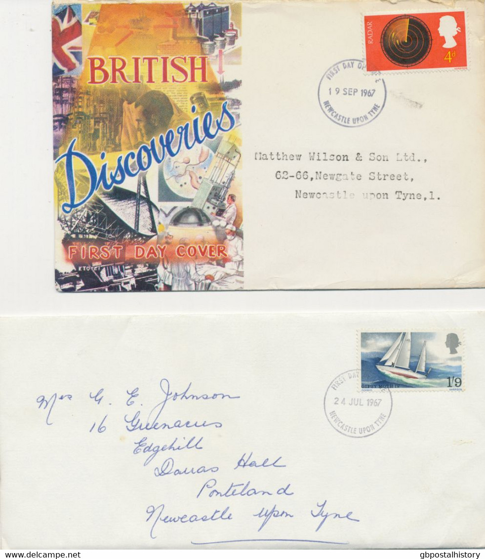 GB 1966/74 15 Different FDC‘s All With FDI NEWCASTLE UPON TYNE (Types) - 1952-71 Ediciones Pre-Decimales