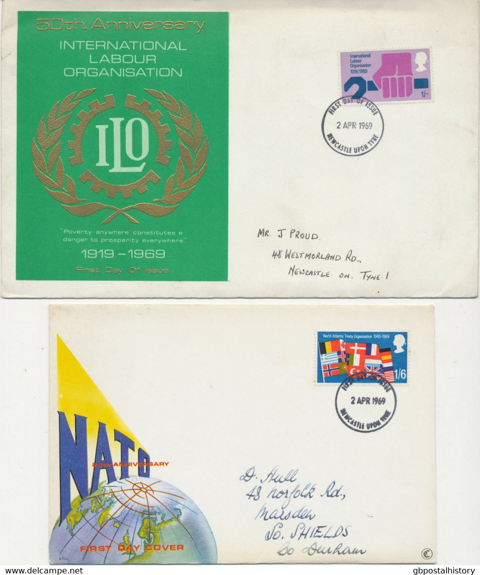 GB 1966/74 15 Different FDC‘s All With FDI NEWCASTLE UPON TYNE (Types) - 1952-1971 Pre-Decimale Uitgaves