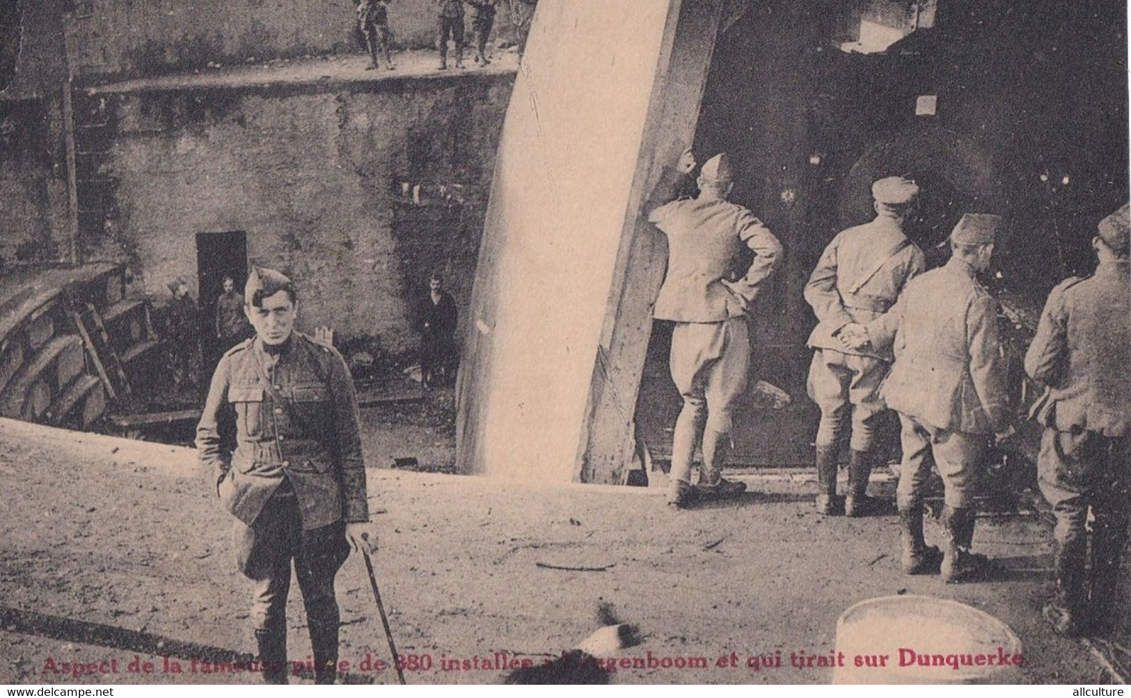 A2111-  INSTALATION DUNKIRK FRANCE  BELGIUM ARMY MILIARY PHOTO WW2  POSTCARD - Weltkrieg 1939-45