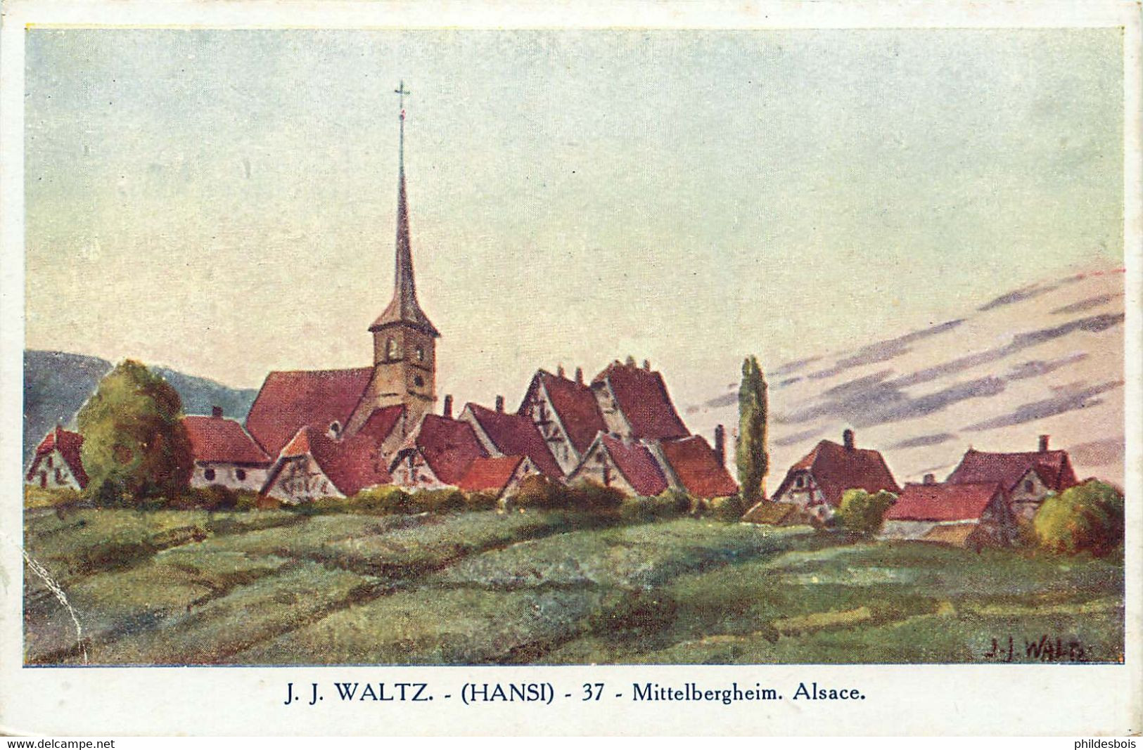 Illustrateur  J.J WALTZ HANSI   OBERBRONN  Alsace - Hansi