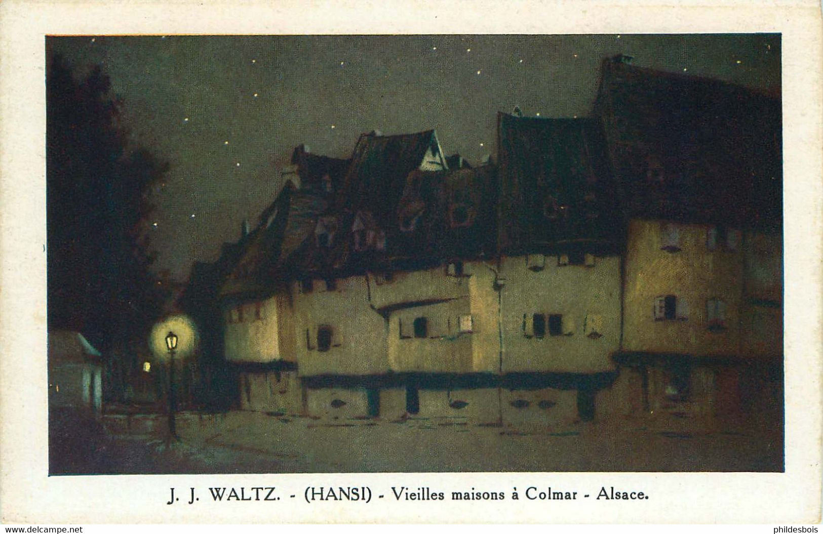 Illustrateur  J.J WALTZ HANSI   Vieilles Maisons A COLMAR  Alsace - Hansi