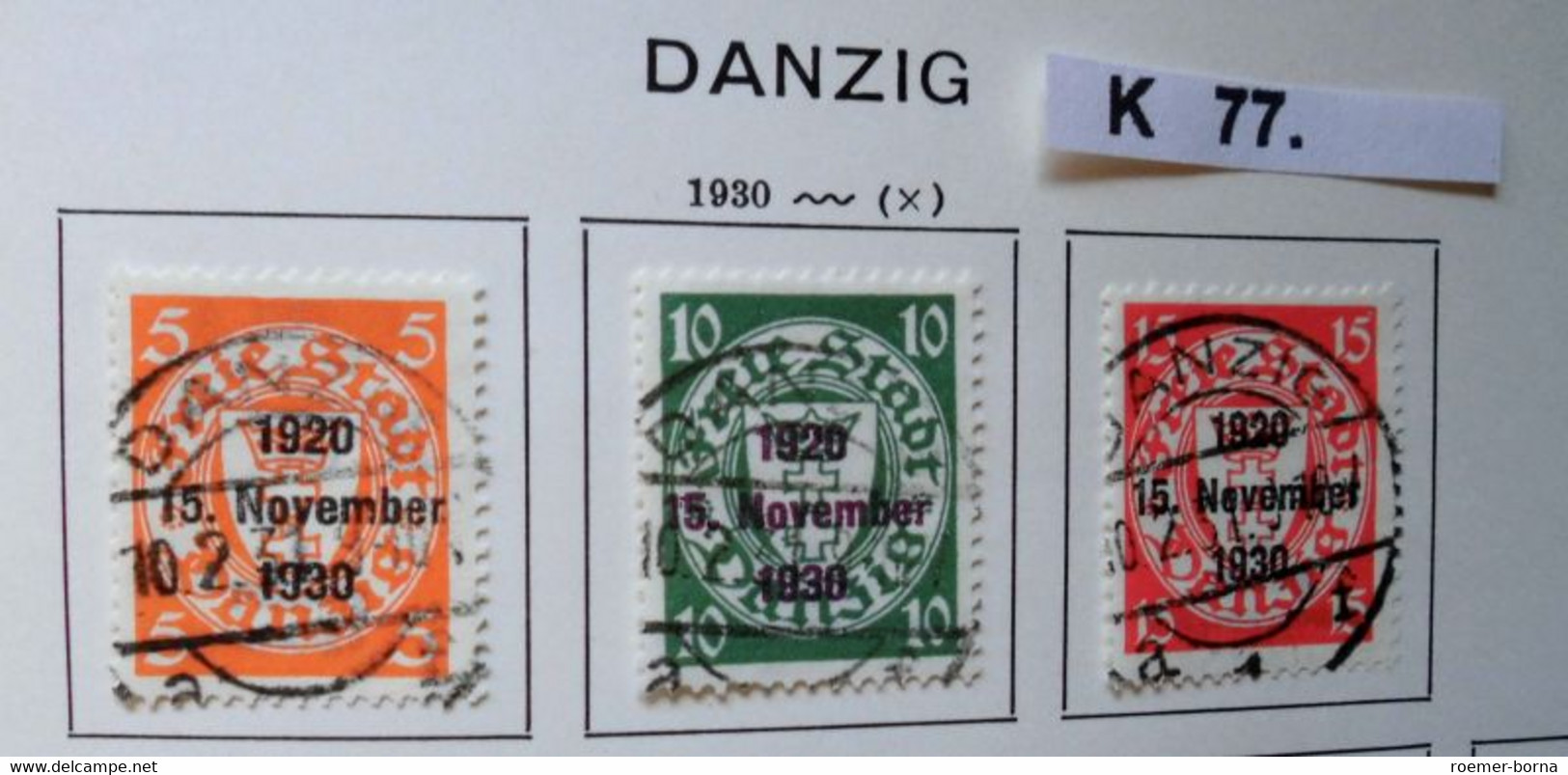 schöne hochwertige Briefmarkensammlung Danzig 1920 bis 1939