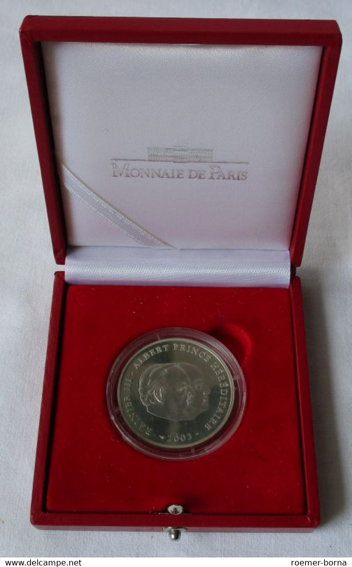 10 Euro Monaco 2003 PP '80.Geburtstag Fürst Rainier III' Box/Zertifikat (134670) - Monaco