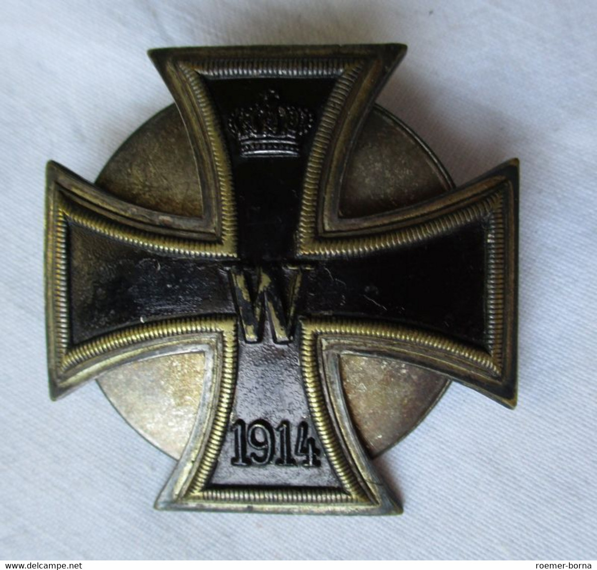 Seltenes Gewölbtes Eisernes Kreuz 1.Klasse 1914 Schraubscheibe 1.WK (117532) - Germany
