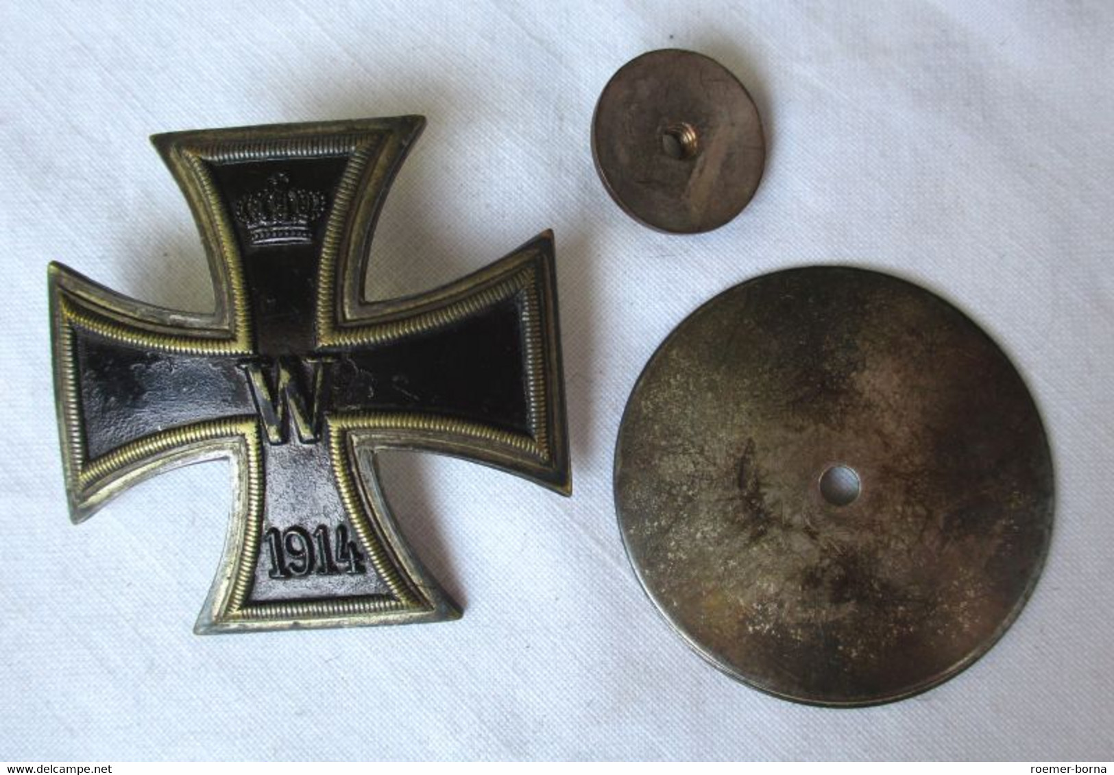 Seltenes Gewölbtes Eisernes Kreuz 1.Klasse 1914 Schraubscheibe 1.WK (117532) - Germany