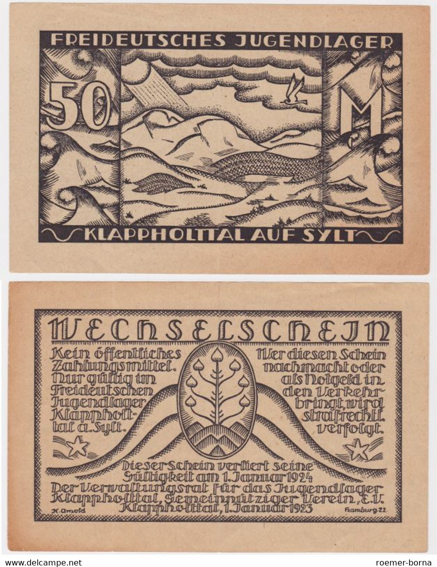 50 Mark Banknote Freideutsches Jugendlager Klappholttal Auf Sylt (130146) - Non Classificati