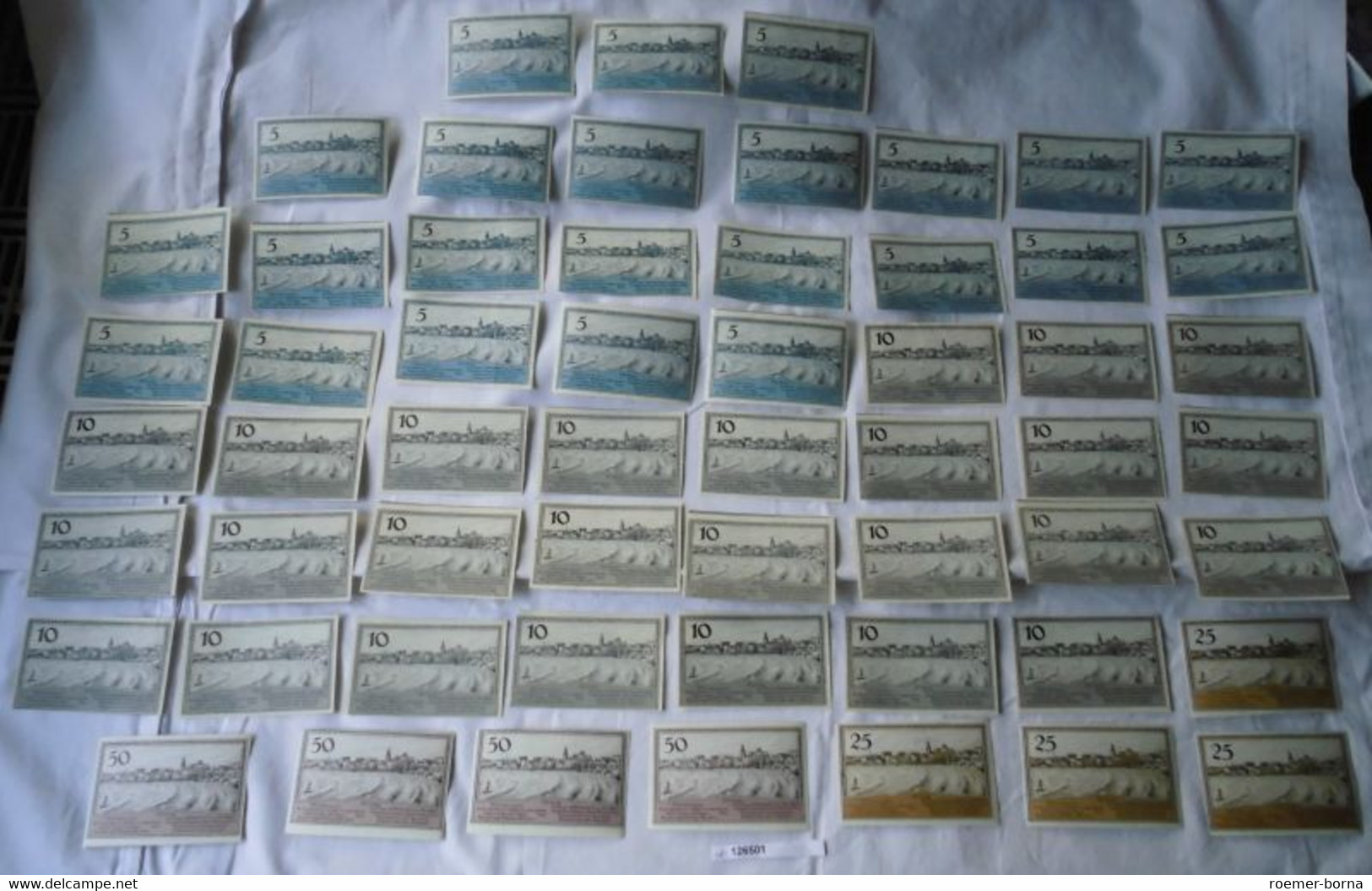 57 Banknoten Notgeld Hauptstadt Lyck 1920 Ohne Kontrollnummer (126501) - Non Classés
