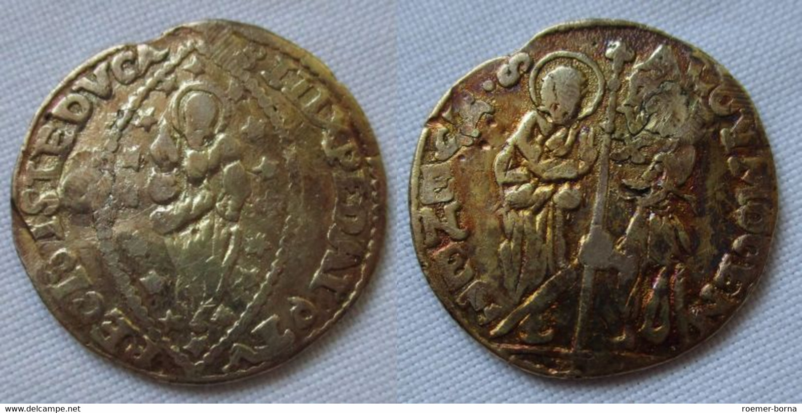Seltene Gold Münze Dukat 1700-1709 Italien-Venedig Alvise II. Mocenigo (100906) - Autres & Non Classés