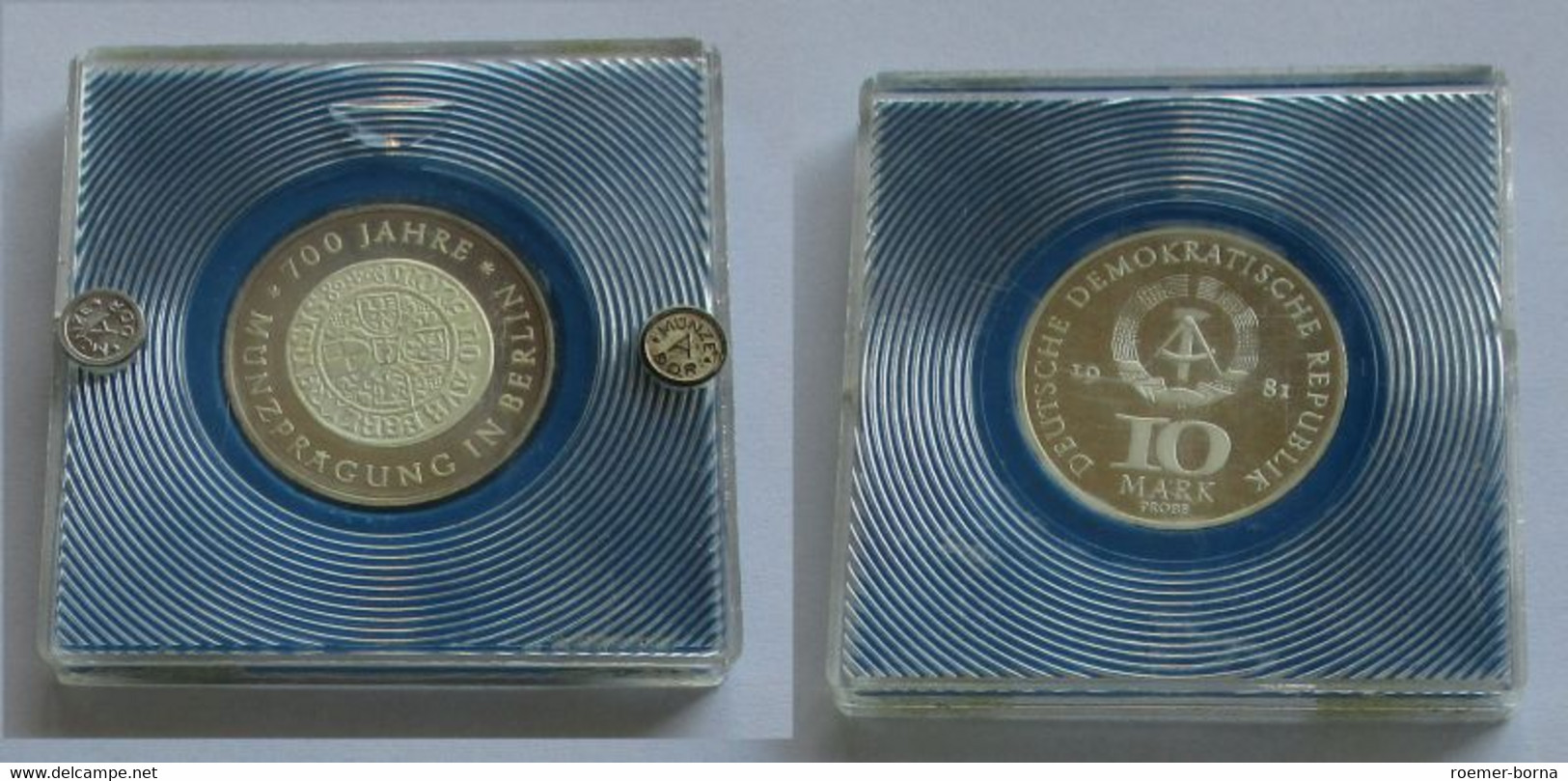 DDR Gedenk Münzen 10 Mark 700 Jahre Münzprägung In Berlin 1981 Probe PP (132168) - Proeven & Herslagen