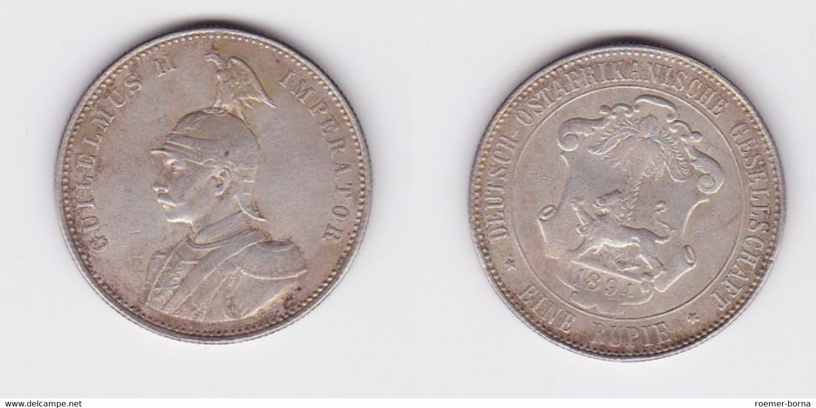 1 Rupie Silber Münze Deutsch-Ostafrikanische Gesellschaft 1894 (118943) - Duits-Oost-Afrika